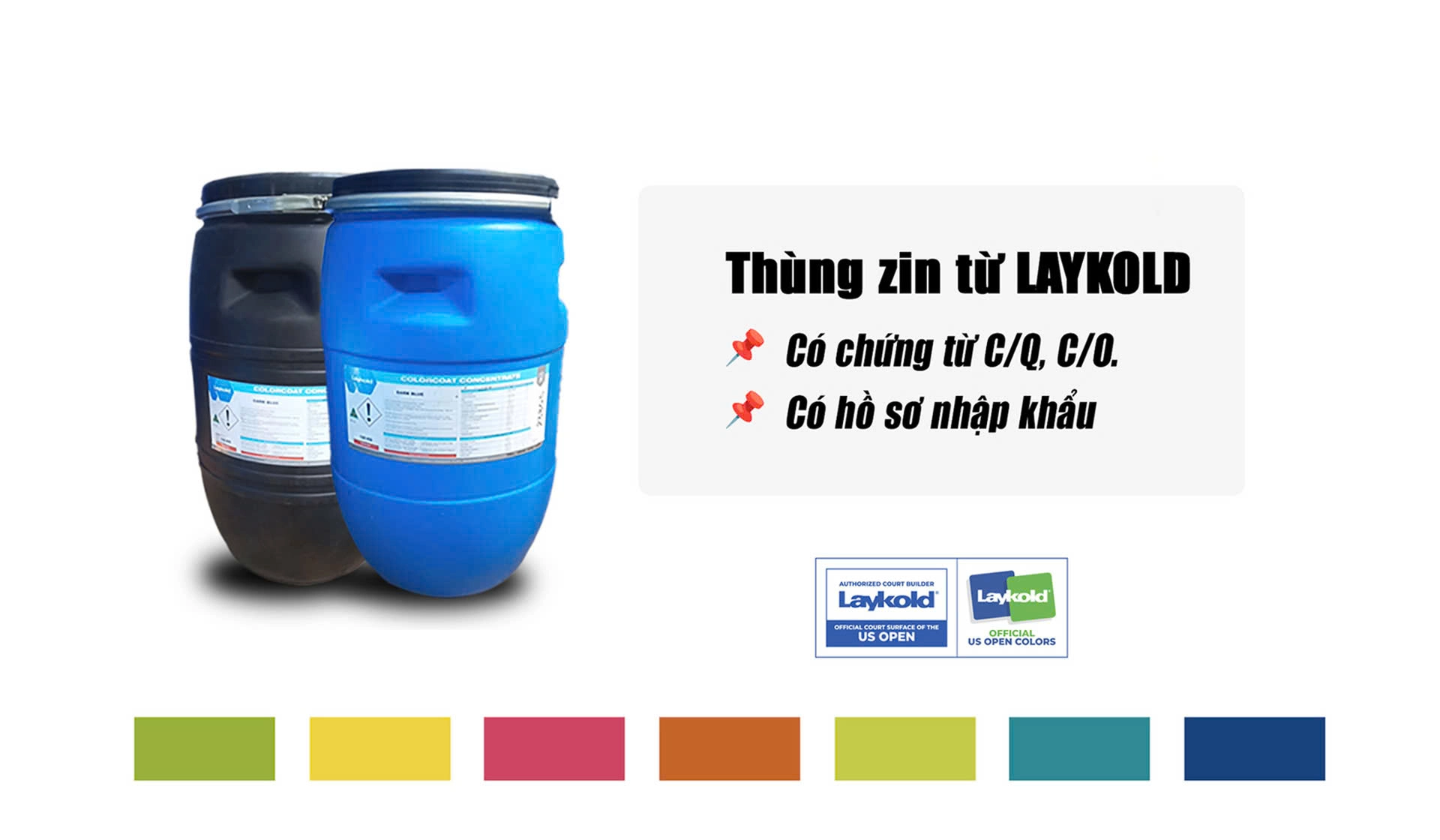 Sơn Pickleball LayKold US Open – Chính Hãng Mỹ, Đầy Đủ C/O C/Q